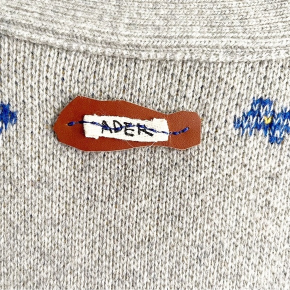 Ader Error Gray Wool Cardigan Jacket - Picture 10 of 14